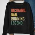 Mens Funny Runner Husband Dad Running Legend Vintage Sweatshirt Gifts for Old Women