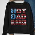 Mens Hot Dad Summer Funny Father Patriotic Usa Flag July 4Th Sweatshirt Gifts for Old Women