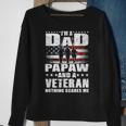 Mens I Am A Dad A Papaw And A Veteran Fathers Day Gift Sweatshirt Gifts for Old Women