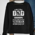 Mens I Am A Dad Grandpa And A Veteran Nothing Scares Me Usa Gift Sweatshirt Gifts for Old Women