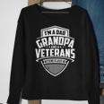 Mens Im A Dad Grandpa And A Veteran Nothing Scares Me Men Women Sweatshirt Graphic Print Unisex Gifts for Old Women