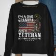 Mens Im A Dad Grandpa And A Veteran Nothing Scares Me Sweatshirt Gifts for Old Women