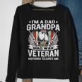 Mens Im A Dad Grandpa And An Iraq War Veteran Nothing Scares Me Men Women Sweatshirt Graphic Print Unisex Gifts for Old Women