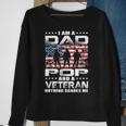 Mens Im A Dad Pop And A Veteran Fathers Day Gift Dad Pop Sweatshirt Gifts for Old Women