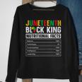Mens Junenth Black King Nutritional Facts Melanin Men Father Sweatshirt Gifts for Old Women