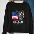Mens Proud Cattle Dog Heeler Dad American Flag Patriotic Dog V3 Sweatshirt Gifts for Old Women
