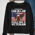Mens Proud Son-In-Law Of A World War 2 Veteran Patriotic Ww2 Gift Men Women Sweatshirt Graphic Print Unisex Gifts for Old Women