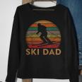 Mens Retro Ski Dad Sunset Winter Skiing Daddy Gift Father Skier Sweatshirt Gifts for Old Women