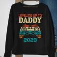 Mens Retro Vintage Leveling Up To Daddy 2023 Promoted To Dad Sweatshirt Gifts for Old Women