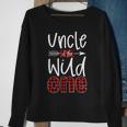 Mens Uncle Of The Wild One Plaid Lumberjack 1St Birthday Sweatshirt Gifts for Old Women