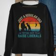 Mens Vintage Fishing Regular Dad Trying Not To Raise Liberals V2 Sweatshirt Gifts for Old Women