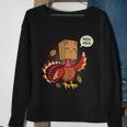 Meow Cat Funny Turkey Thanksgiving Holiday Sweatshirt Gifts for Old Women