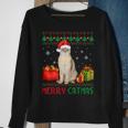 Merry Catmas Cat Ugly Christmas Burmilla Mom Dad Sweatshirt Gifts for Old Women