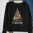 Merry Catmas Funny Cat Mom Cat Dad Christmas Cat Men Women Sweatshirt Graphic Print Unisex Gifts for Old Women