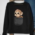 Monkey In Pocket Funny Animal Lover Gift Sweatshirt Gifts for Old Women