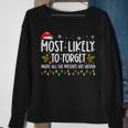 Most Likely To Forget Where All The Presents Are Hidden Xmas Men Women Sweatshirt Graphic Print Unisex Gifts for Old Women