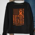 Ms Warrior Multiple Sclerosis Awareness Ribbon Usa Flag Sweatshirt Gifts for Old Women