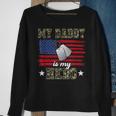 My Daddy Is My Hero Military Dad American Flag Army Proud Ar Sweatshirt Gifts for Old Women