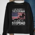 My Favorite Veteran Is My Stepdad - Flag Father Veterans Day Sweatshirt Gifts for Old Women