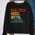 Nail Tech Hero Myth Legend Vintage Maniküreist Sweatshirt Geschenke für alte Frauen