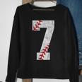 Number 7 Vintage 7Th Birthday Baseball Lover 7 Years Old Sweatshirt Gifts for Old Women