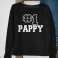 Number One Pappy No 1 Dad Best Grandpa Fathers Day Mens  Sweatshirt Gifts for Old Women