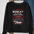 Nunley Blood Runs Through My Veins Sweatshirt Gifts for Old Women
