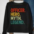 Officer Hero Myth Legend Retro Vintage Polizistin Sweatshirt Geschenke für alte Frauen