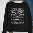 Oktober 1974 Geschenk 48 Geburtstag Mann Mythos Legende Sweatshirt Geschenke für alte Frauen