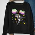 Orca In Space Genderfae Pride Sweatshirt Gifts for Old Women