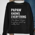 Papaw Know Everything Funny Fathers Day Gift For Grandpa Sweatshirt Gifts for Old Women