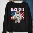 Patriotic Space Force American Flag Donald Trump Sweatshirt Gifts for Old Women
