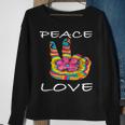 Peace Love Flower 60Er 70Er Jahre I Hippie-Kostüm Outfit Sweatshirt Geschenke für alte Frauen