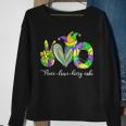 Peace Love King Cake Funny Mardi Gras Festival Party Costume V12 Sweatshirt Gifts for Old Women