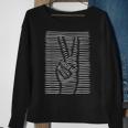 Peace Sign Finger Gesture I Hippie Peace Sign Sweatshirt Gifts for Old Women