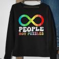 People Not Puzzles Autism Awareness Neurodiversity Inclusion Sweatshirt Gifts for Old Women