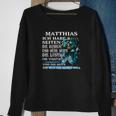 Personalisiertes Matthias Sweatshirt, Mehrseitiger Charakterdruck Geschenke für alte Frauen