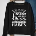 Pflegekraft Kasack Altenpfleger Ich Bin Der Verrückte Pflege Sweatshirt Geschenke für alte Frauen