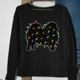 Pomeranian Lichterkette Weihnachtsmotiv Hund Weihnachten Sweatshirt Geschenke für alte Frauen