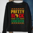 Pretty Black And Educated Women African Map Black History Sweatshirt Gifts for Old Women
