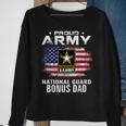 Proud Army National Guard Bonus Dad With American Flag Gift Sweatshirt Gifts for Old Women