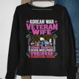 Proud Korean War Veteran Wife Military Veterans Spouse Gift Men Women Sweatshirt Graphic Print Unisex Gifts for Old Women