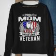 Proud Mom Of A Us Veteran - Dog Tags Military Mother Gift Men Women Sweatshirt Graphic Print Unisex Gifts for Old Women