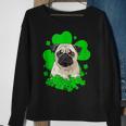 Pug St Patricks Day Clovers Sweatshirt Gifts for Old Women