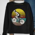 Radfahrer-Silhouette Sweatshirt im Retro-Stil der 70er, Vintage-Design Geschenke für alte Frauen