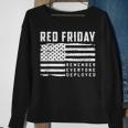 Red Friday Remember Everyone Deployed Veteran Gift Men Women Sweatshirt Graphic Print Unisex Gifts for Old Women