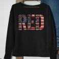 Red Fridays Remember Everyone Deployed American Flag Sweatshirt Gifts for Old Women