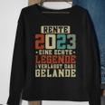 Rente 2023 Eine Echte Legende Verlässt Das Gelände Retro Sweatshirt Geschenke für alte Frauen