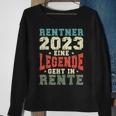 Rentner 2023 Rente Spruch Retro Vintage Sweatshirt Geschenke für alte Frauen