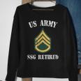Retired Army Staff Sergeant Military Veteran Retiree Men Women Sweatshirt Graphic Print Unisex Gifts for Old Women